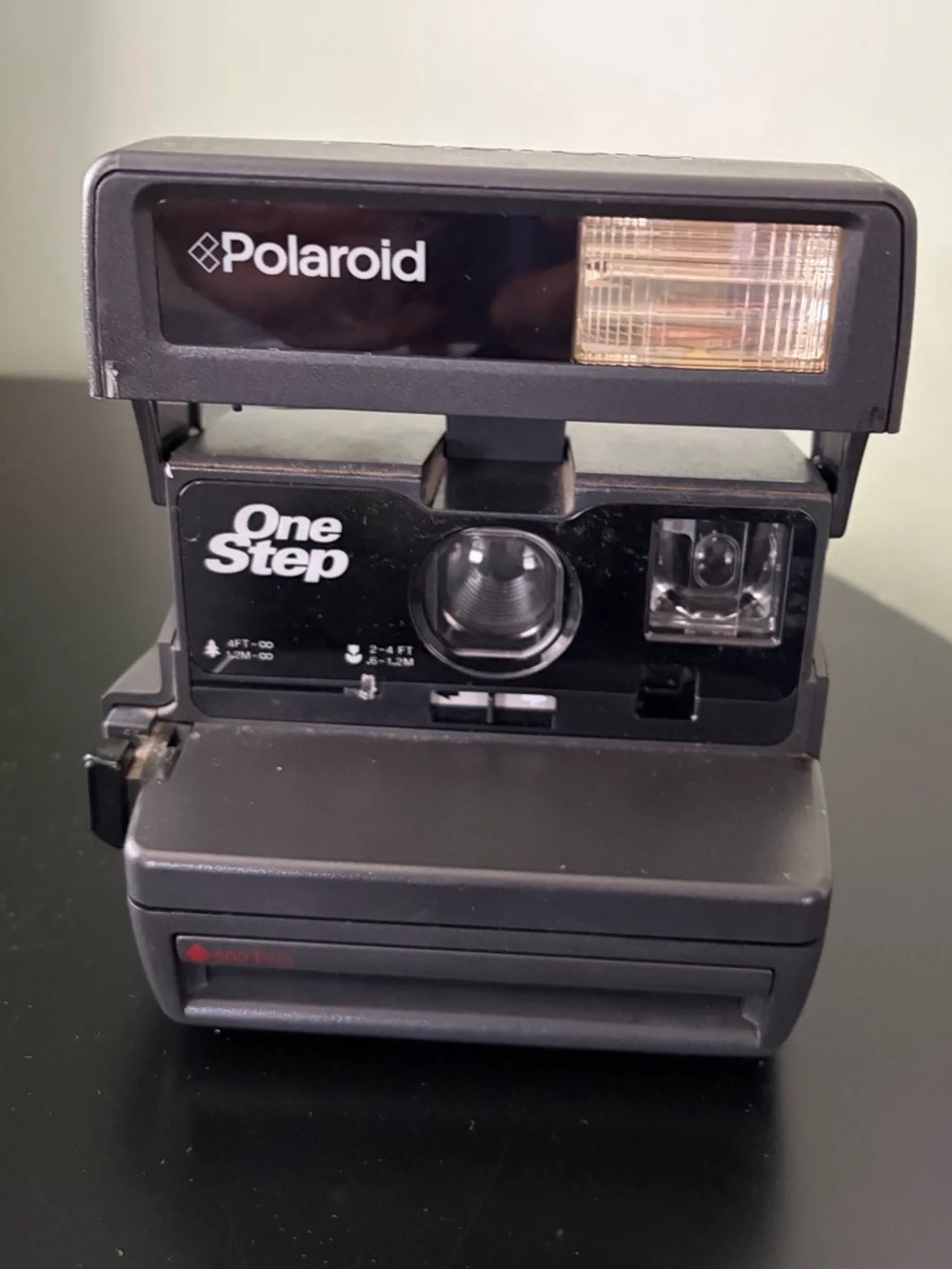 Vintage Polaroid One Step 600 Instant Film Camera Black with Strap - Used